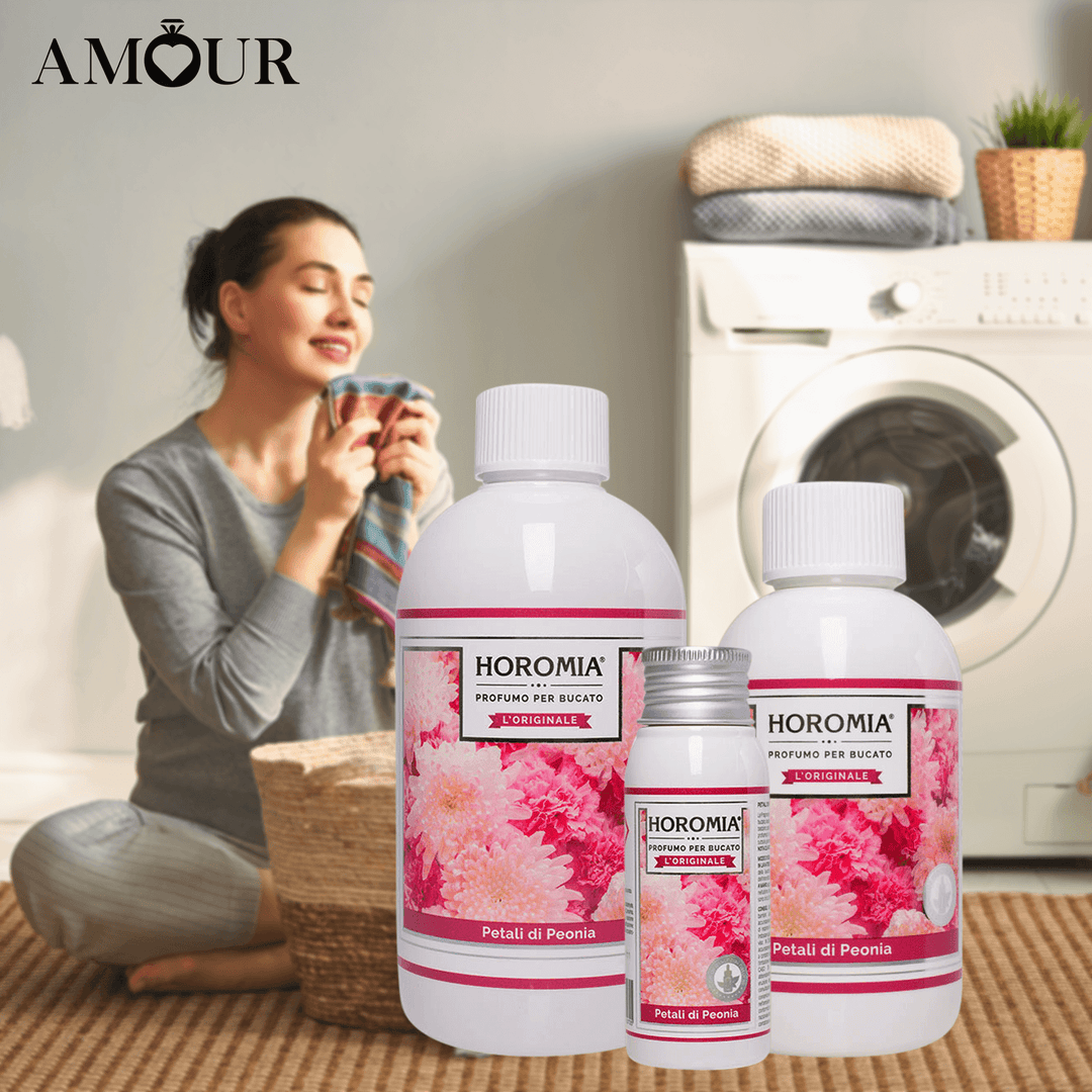 AMOUR Parfums Vse za perilo HOROMIA parfum za pranje perila PETALI DI PEONIA